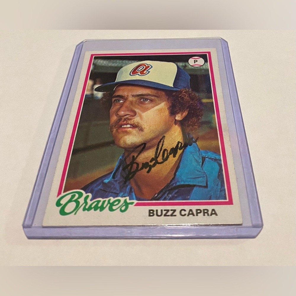 Buzz Capra 1978 Autographed Topps Baseball Card # 578 Atlanta Braves Vintage
